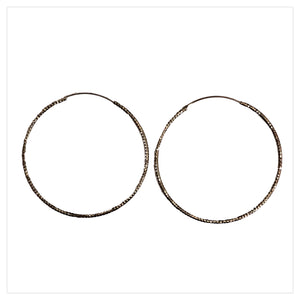 Large Thin Faceted Hoop Earrings